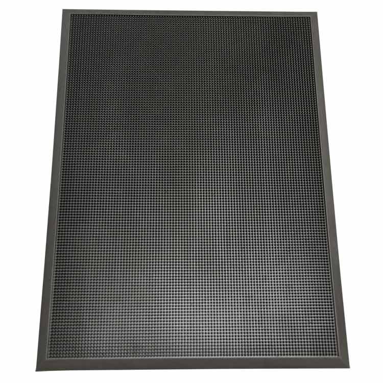 Door_Scraper_Anti_Fatigue_Mat_Black_Large Doormat with black border Scrapes Away Dirt and Provides Traction