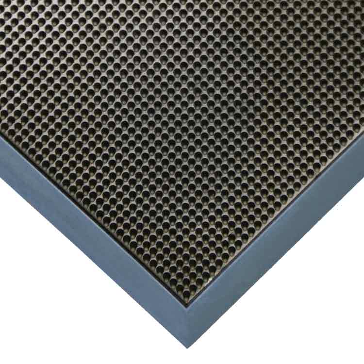 Door_Scraper_Corner_Large Doormat with blue border Scrapes Away Dirt and Provides Traction