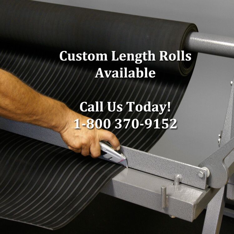 Composite_Rib_Custom_Cuts_Large Black Color Rubber Runner Mats with Extra Toehold in Wet Conditions custom length cutting