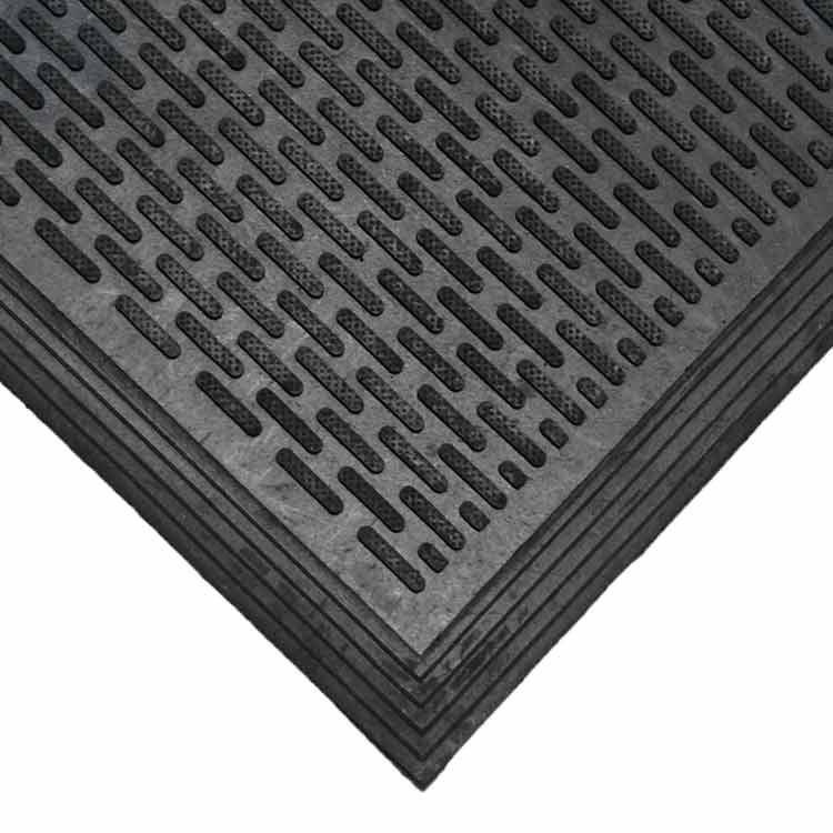 Dura_Scraper_Linear_Corner_Large Black color Ultra-Durable and Economical Rubber Doormat at front door