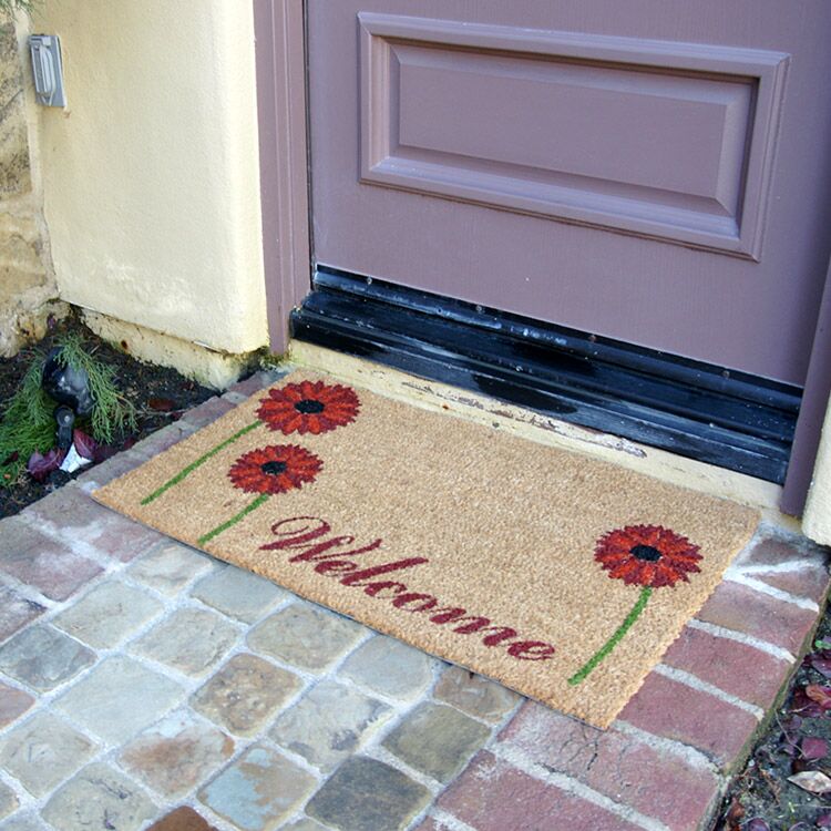 FieldOfRedDaisies Action 03 750x750 1 Field of Red Daisies - A Welcome Flower Mat
