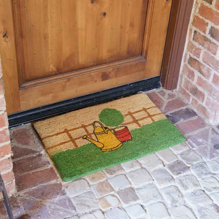 HerbGarden-04-Action_750x750 Eco-Friendly Coir Mat with a picture of garden fence & plant