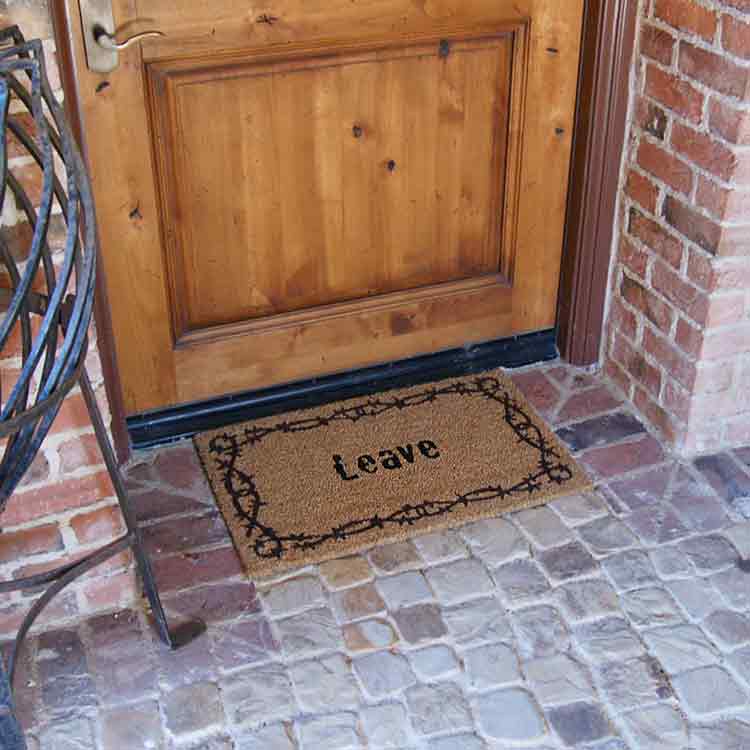 Un-Invite all Guest with this Eco-Friendly Funny Doormat