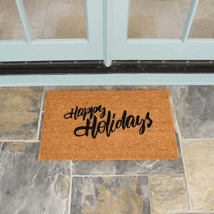 happy-holidays-to-all-11-action_Large Happy Holidays written in white text with a white bear next to it and snowflakes