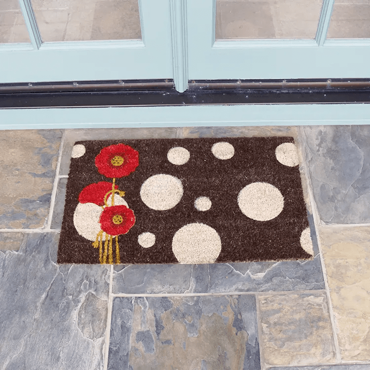 rogue contemporary floral 22 action Large 1 Rouge Contemporary Doormat In Front Of Door