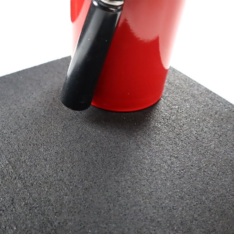 custom cut action1 Large fire extinguisher on top of cut rubber