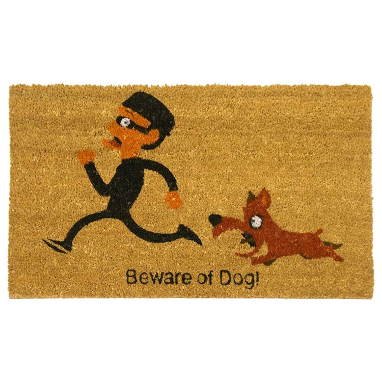 BewareofDogWelcomeMat Beware of Dog Welcome Mat
