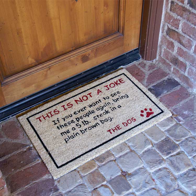 Bring_Steak_Action3_Large Bring a 5lbs. Steak! Dog Door Mat