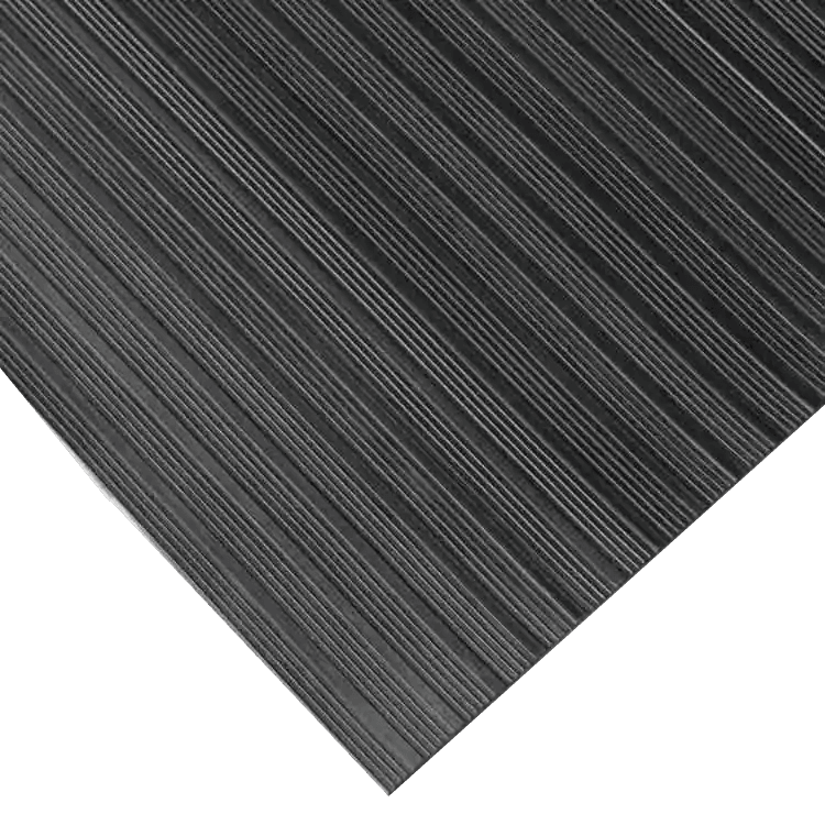 Composite Rib Corner 750x750 1 Striped black mat pointed downward into a corner