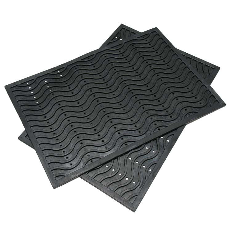 Dura_Scraper_Wave_Entry_Large Black color wave pattern Durable Commercial Rubber Door Mat