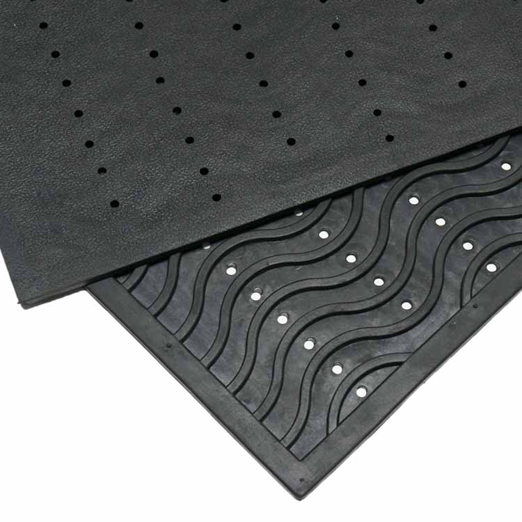 Dura_Scraper_Wave_Texture_750x750 Black color wave pattern Durable Commercial Rubber Door Mat texture shot