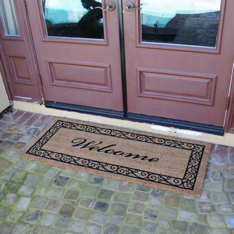 Estate_Style_Action3_Large Estate Mats Designed with a Traditional Aesthetic to welcome your guests in a bigger size