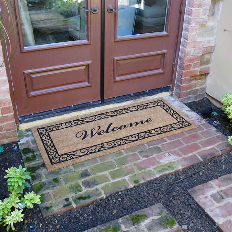 Estate_Style_Action4_Large Estate Mats Designed with a Traditional Aesthetic to welcome your guests in a bigger size