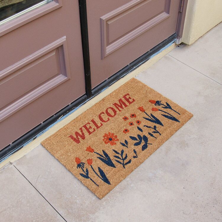 FloralGarden Action 02 750x750 1 Welcome mat with picture of a garden