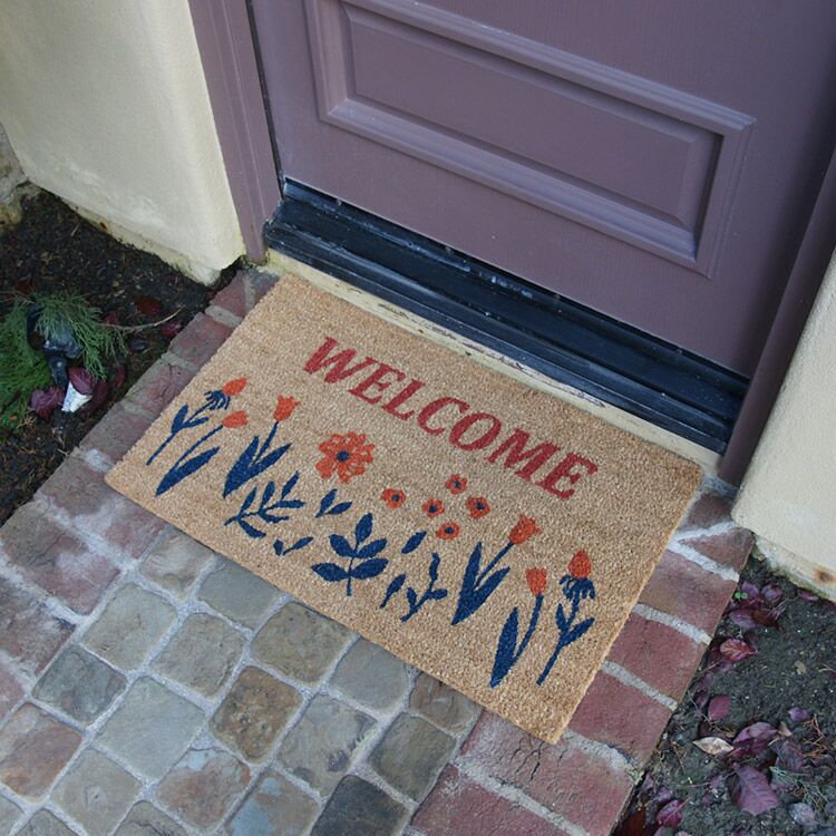 FloralGarden Action 04 750x750 1 Welcome mat with picture of a garden