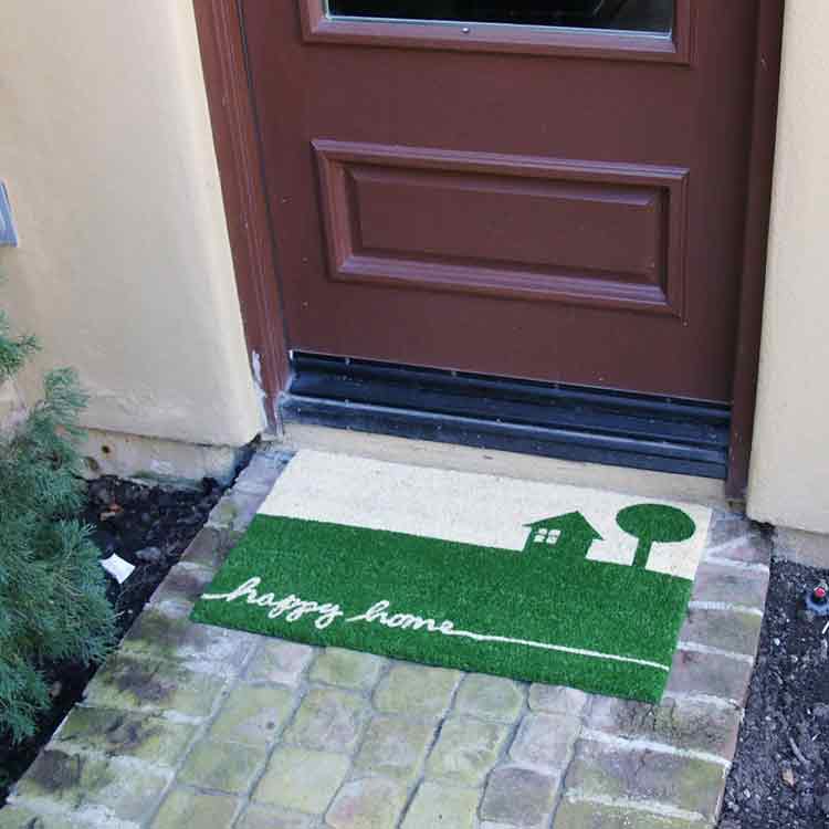 Happy_Home_Action_01_750x750_01 Quaint and Blissful Country Door Mat with pictures of tree and a house