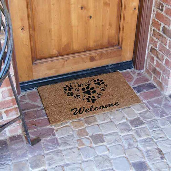 "Heart Shaped Paws Mat"