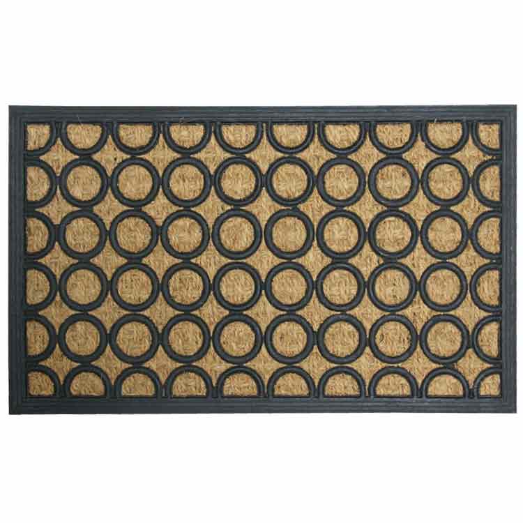 Tranquil Pattern 01 Product 750x750 Decorative and Functional Entryway Mat with black coir design with circles