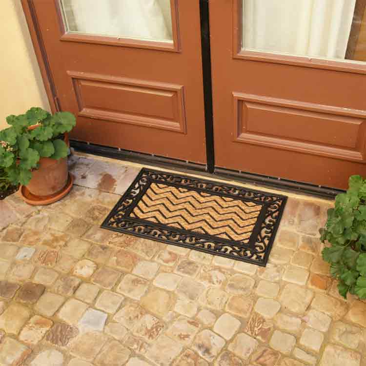 Waves Rubber Coir Mat