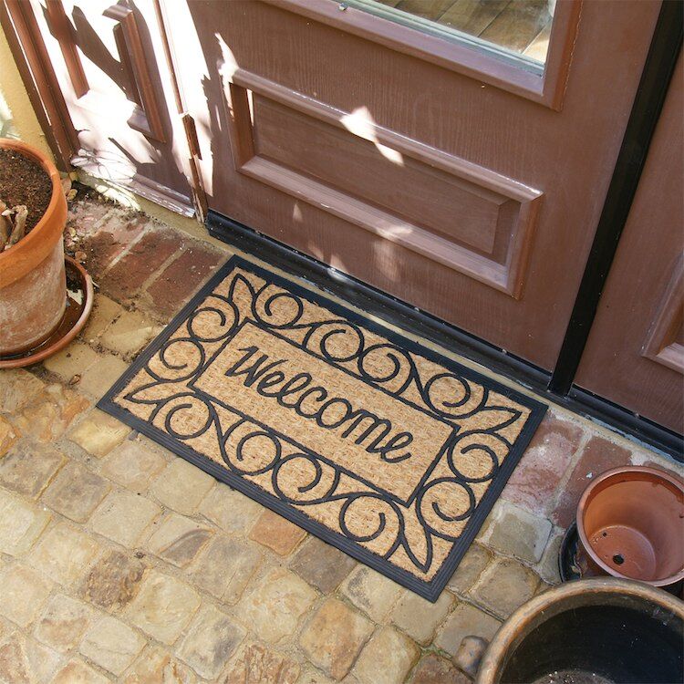 SONY DSC Welcome Home Again Coir Rubber Door Mat
