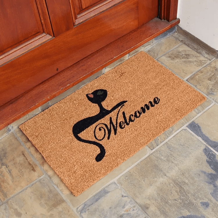 Heart_Shaped_Paws_Action3_Large Kitty Cat Welcome Mat