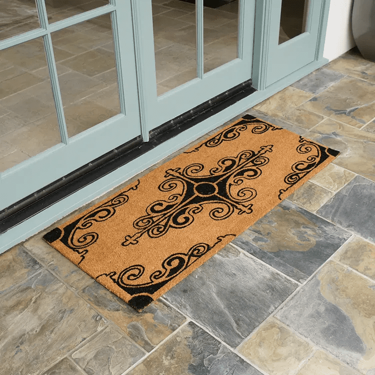 traditional-fleur-de-lis-double-door-02-action_Large Traditional Fleur de Lis French Mat