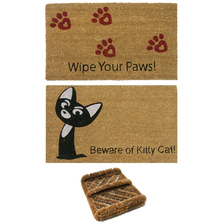 ラグ・カーペット KEY DOG&KEY CAT DOOR MAT 4 Cats & Dogs Convertible Entrance Door Mat-Interchangeable
